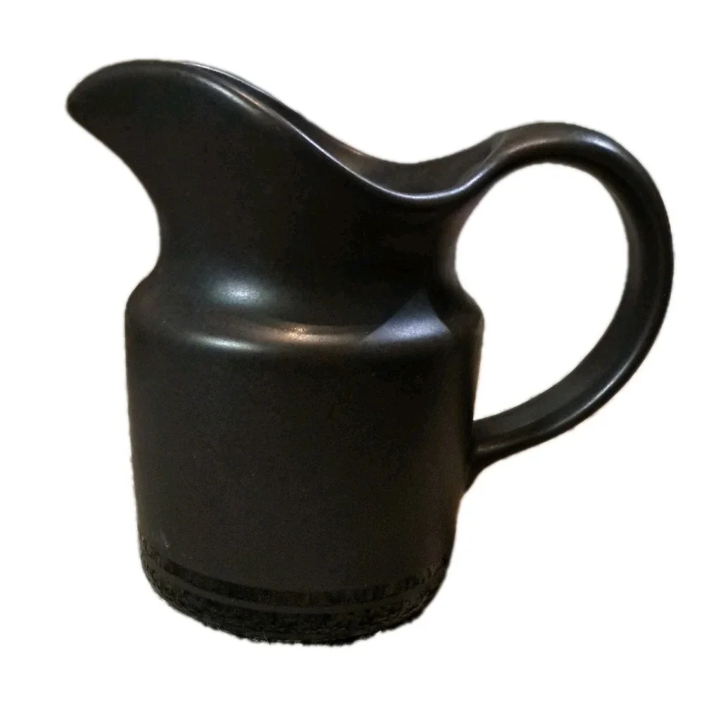 Pfaltzgraff Midnight Sun Creamer Black Glossy Band Bottom Replacement Kitchen